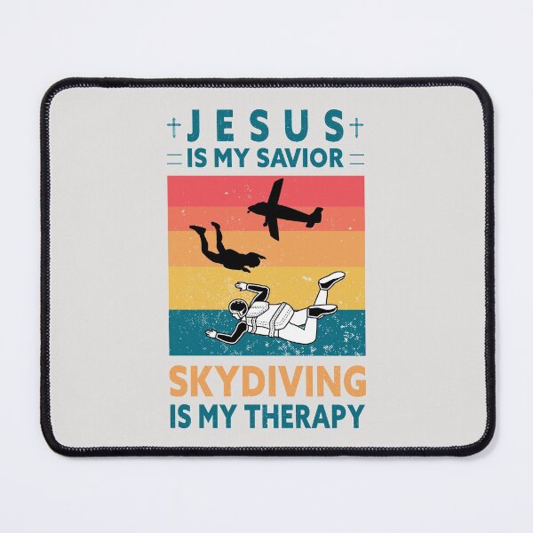 Item preview, Jesus Is My Savior Skydiving Is My Therapy Parachuting Lovers designed and sold by SweetbeStore.
