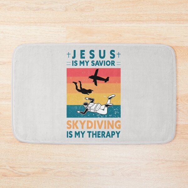 Item preview, Jesus Is My Savior Skydiving Is My Therapy Parachuting Lovers designed and sold by SweetbeStore.