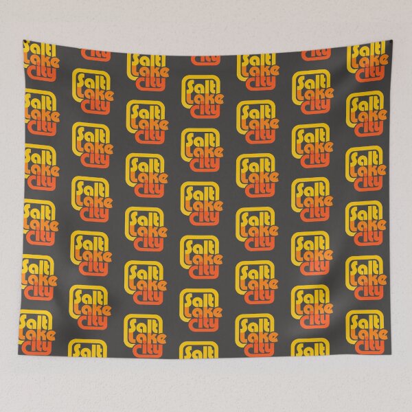 Item preview, Salt Lake City, Utah | Retro Block | Sunset designed and sold by retroready.