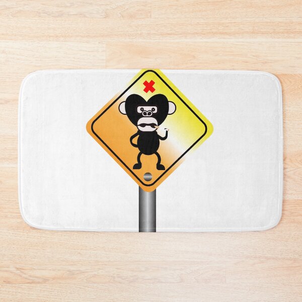 Item preview, road sign monky t-shirt | road side monky poster  designed and sold by KARTICK DUTTA.