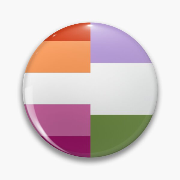 Item preview, Genderqueer Lesbian pride pin badge designed and sold by randox3stickers.