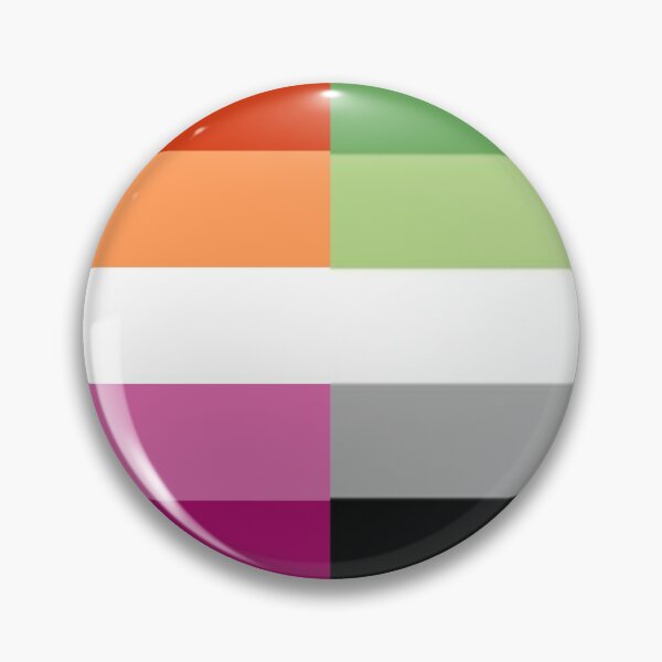 Item preview, Aromantic Lesbian pride pin badge designed and sold by randox3stickers.