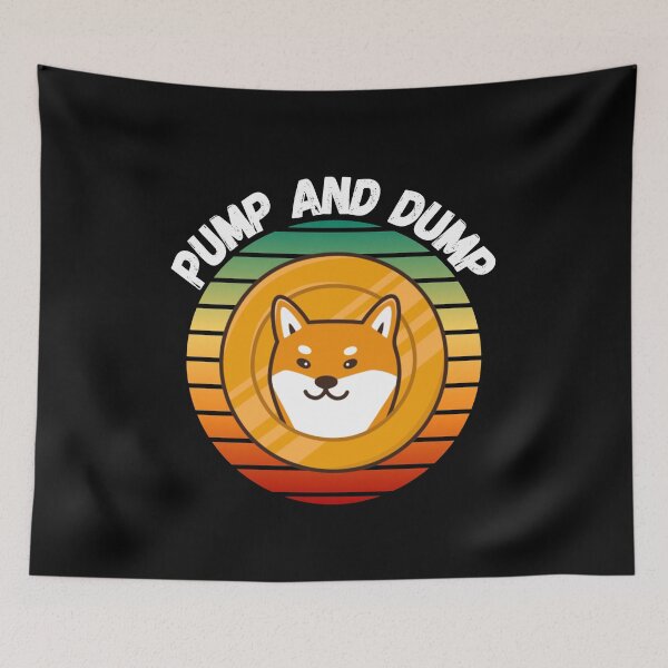 Item preview, Vintage Sunset Pump and Dump Shiba coin- Floki Inu Crypto (Shibatoken) designed and sold by CaitU.