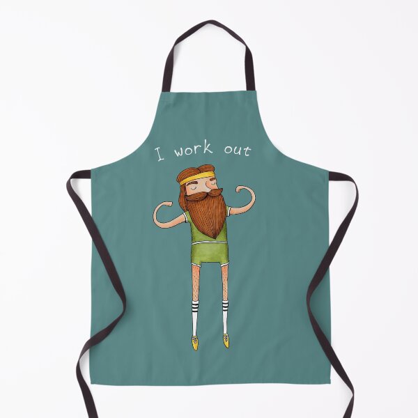 Item preview, I work out - hipster beard dude designed and sold by agrapedesign.