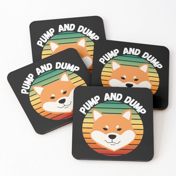 Item preview, Vintage Sunset Pump and Dump Shib coin- Shiba Inu Crypto (Shibatoken) designed and sold by CaitU.