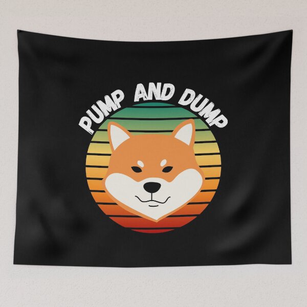 Item preview, Vintage Sunset Pump and Dump Shib coin- Shiba Inu Crypto (Shibatoken) designed and sold by CaitU.