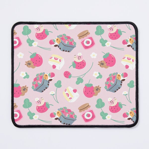 Item preview, Bubu and Moonch Strawberry Season Pattern designed and sold by Miri-Noristudio.