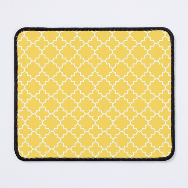 Item preview, Mustard Yellow White Perfect Quatrefoil designed and sold by rewstudio.