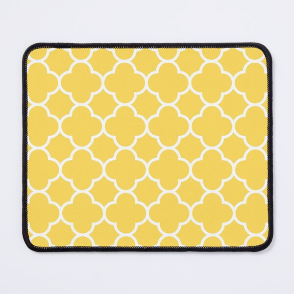 Item preview, Mustard Yellow Quatrefoil Cloverleaf designed and sold by rewstudio.