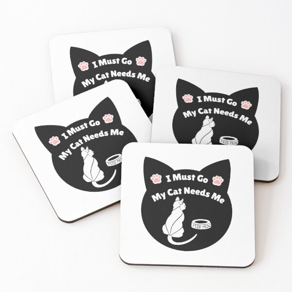 Item preview, I Must Go, My Cat Needs Me designed and sold by LineLinLee.
