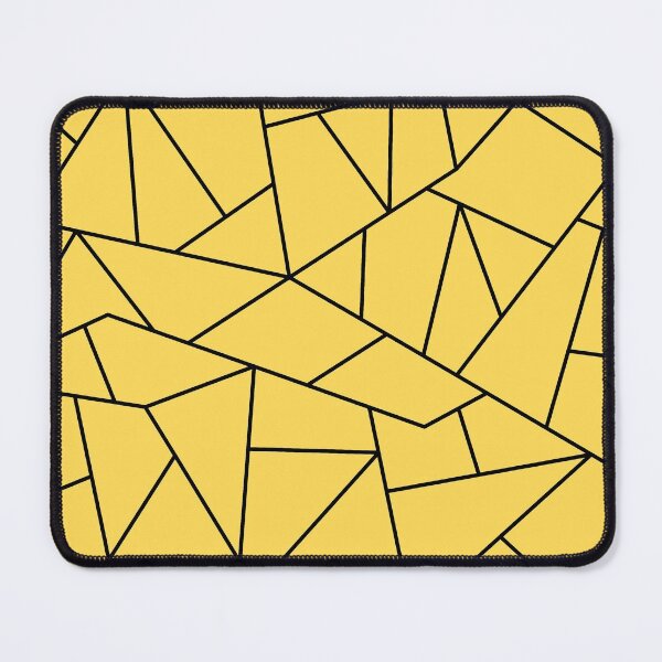 Item preview, Mustard Yellow Black Mosaic Lines designed and sold by rewstudio.