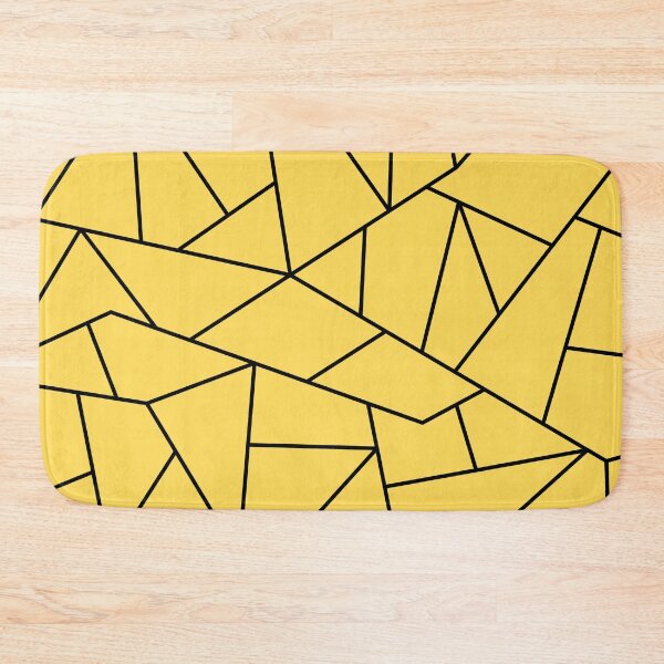Item preview, Mustard Yellow Black Mosaic Lines designed and sold by rewstudio.