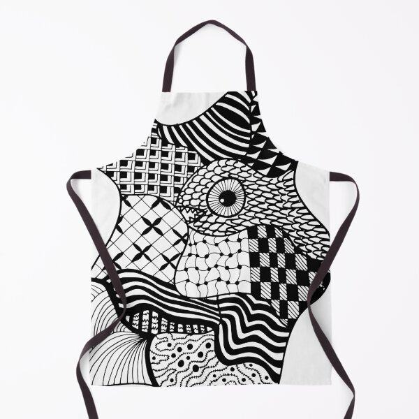 Item preview, Fish Zentangle Pattern Ink Art designed and sold by kerimeart.