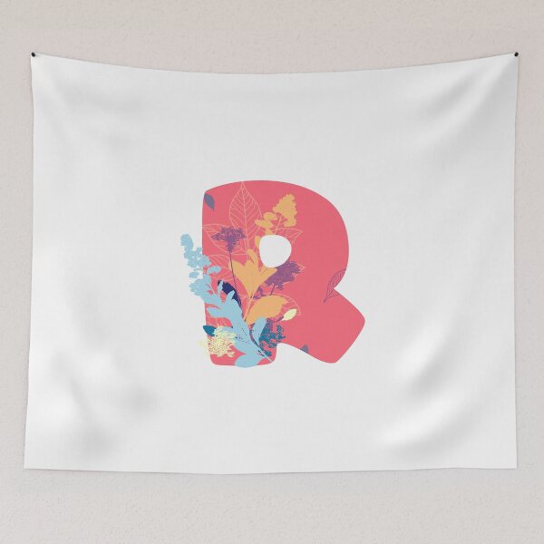 Item preview, Floral Monogram | Pink R designed and sold by MillwoodEngrave.