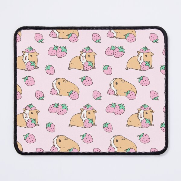 Item preview, Pink Guinea Pig and Strawberry Pattern  designed and sold by Miri-Noristudio.