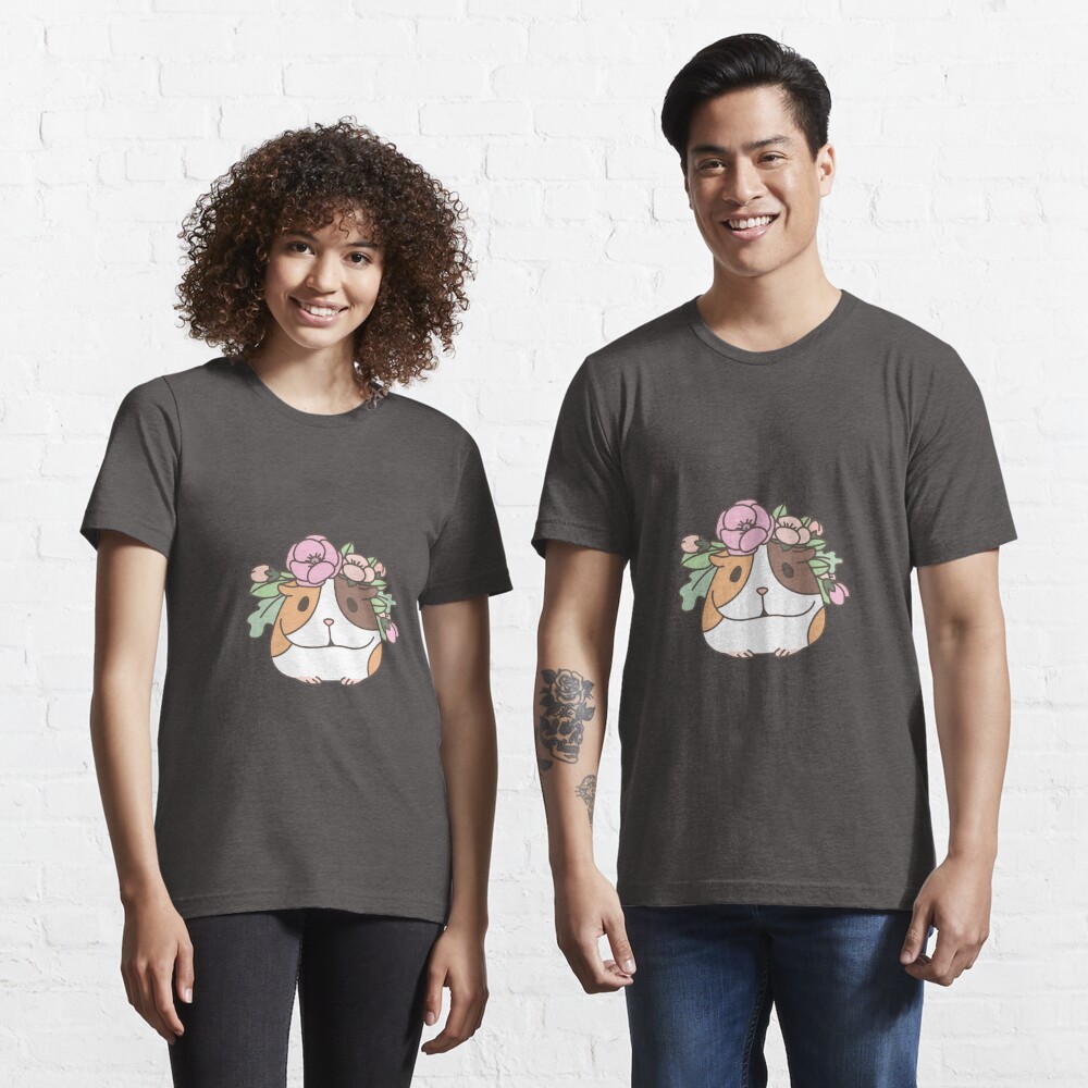 Flowers and Guinea pig pattern, spring floral Pattern  Essential T-Shirt