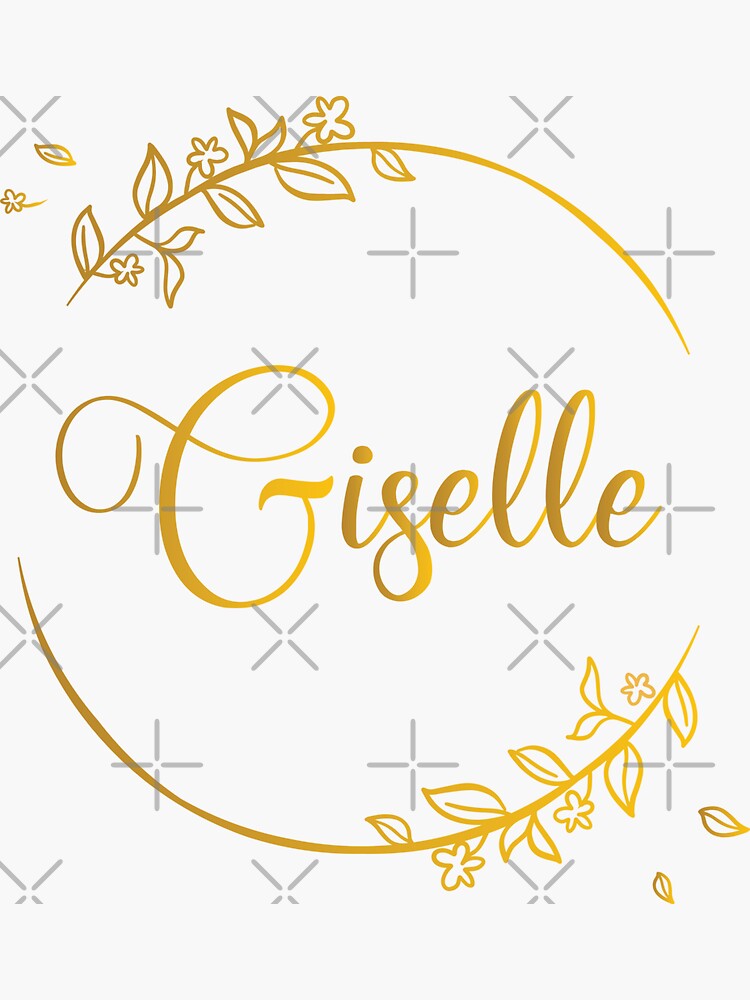 Giselle Custom Name Golden Label Sticker For Sale By Mochi Man1 Redbubble 5111