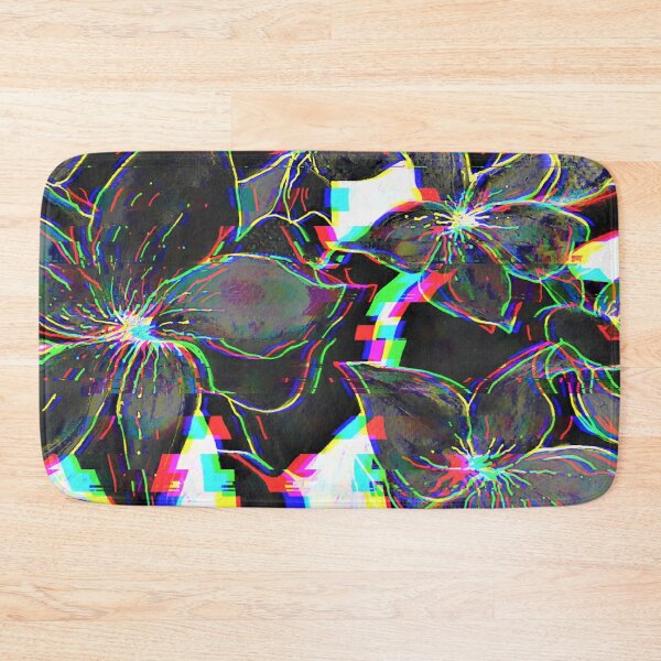 Item preview, Black Glitchy Frangipanis designed and sold by Minxylynx4.