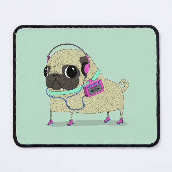 Item preview, 80s Roller skate pug designed and sold by agrapedesign.