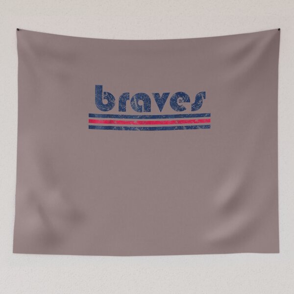 Item preview, Vintage Braves Retro Three Stripe Weathered Mens _ Womens designed and sold by nchofoloss.