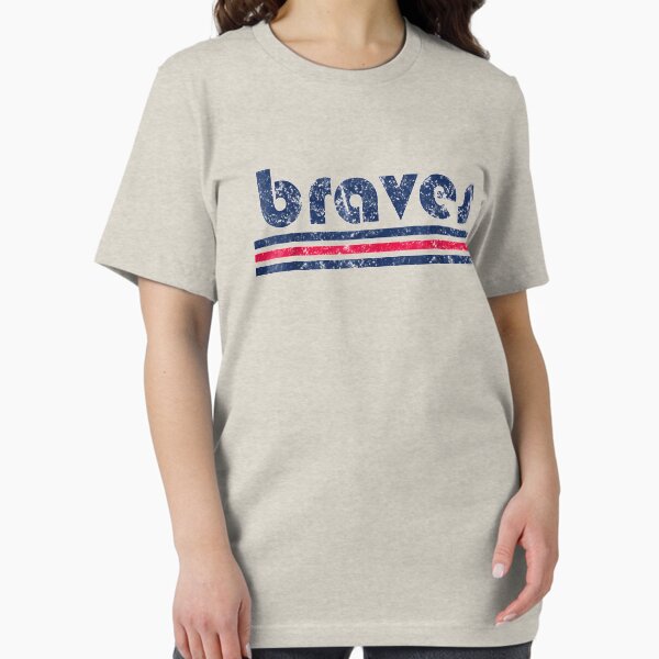 Item preview, Vintage Braves Retro Three Stripe Weathered Mens _ Womens designed and sold by nchofoloss.