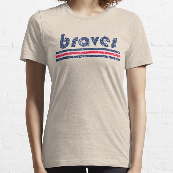 Vintage Braves Retro Three Stripe Weathered Shirt T-Shirt
