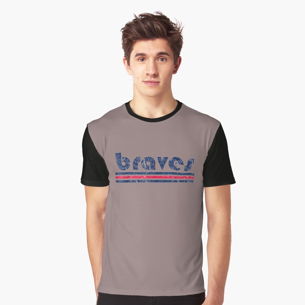  Womens Vintage Braves Retro Three Stripe Weathered Shirt V-Neck  T-Shirt : Clothing, Shoes & Jewelry