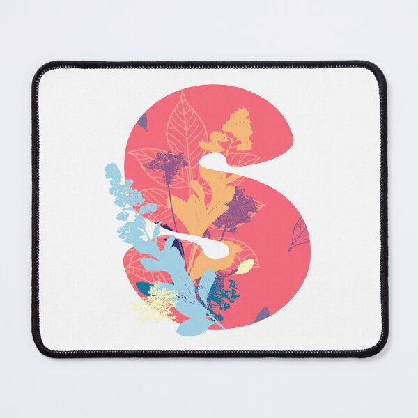 Item preview, Floral Monogram | Pink S designed and sold by MillwoodEngrave.