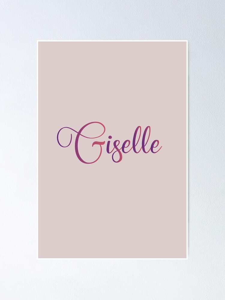 Póster Nombre Personalizado De Giselle Etiqueta Púrpura De Mochi Man1 Redbubble 3985