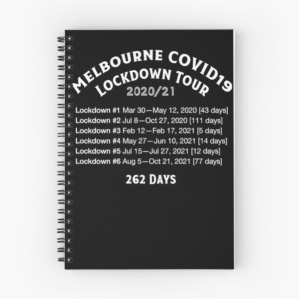 Item preview, Melbourne COVID19 Lockdown Tour - White Text designed and sold by KYLIEROBERa.