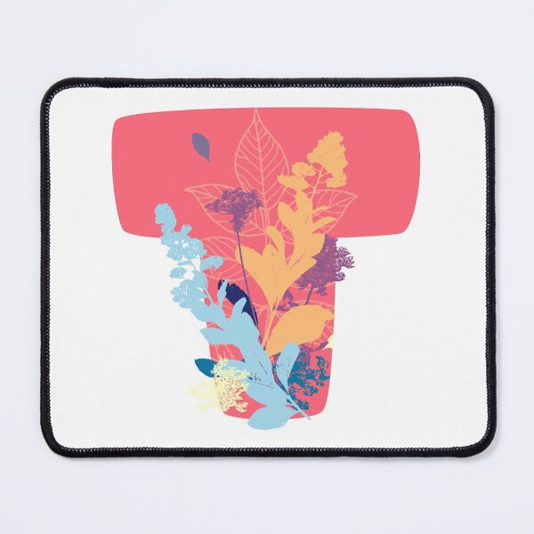 Item preview, Floral Monogram | Pink T designed and sold by MillwoodEngrave.