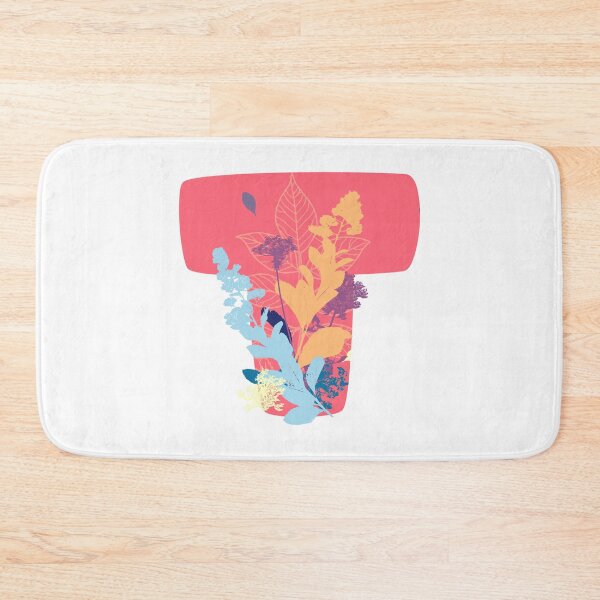 Item preview, Floral Monogram | Pink T designed and sold by MillwoodEngrave.