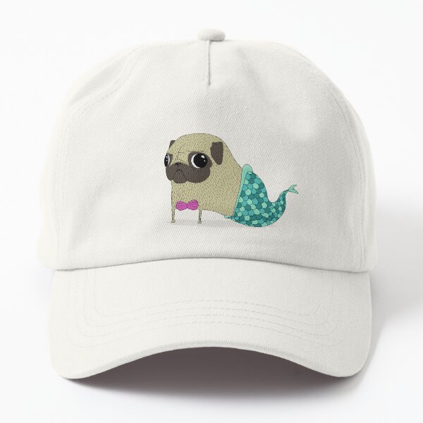 Mermaid pug Dad Hat