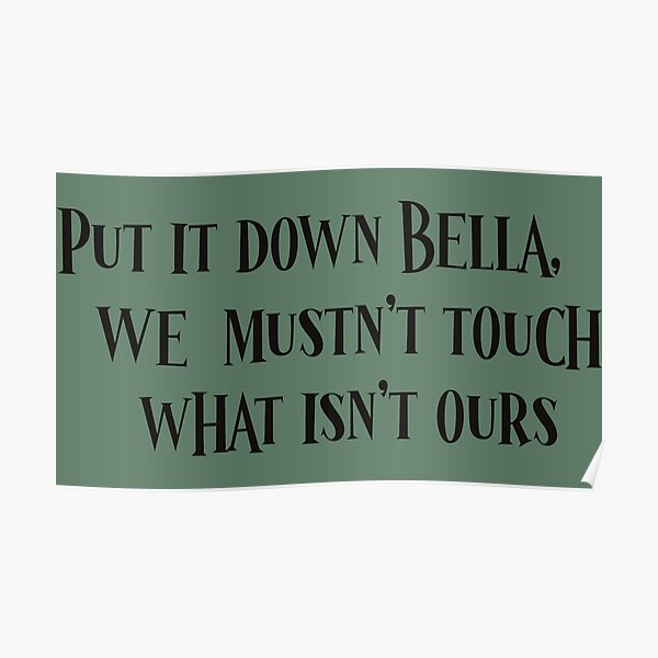 Mustn’t touch Poster