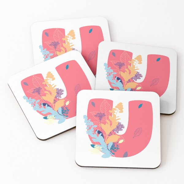 Item preview, Floral Monogram | Pink U designed and sold by MillwoodEngrave.