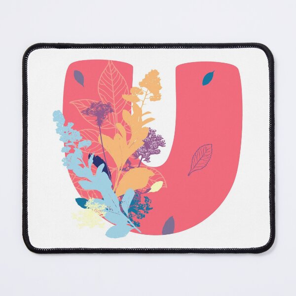 Item preview, Floral Monogram | Pink U designed and sold by MillwoodEngrave.