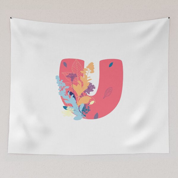 Item preview, Floral Monogram | Pink U designed and sold by MillwoodEngrave.