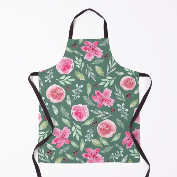 Item preview, Azalea and Roses| Watercolor | Watercolor | Hunter Green designed and sold by Harpley Design Studio.