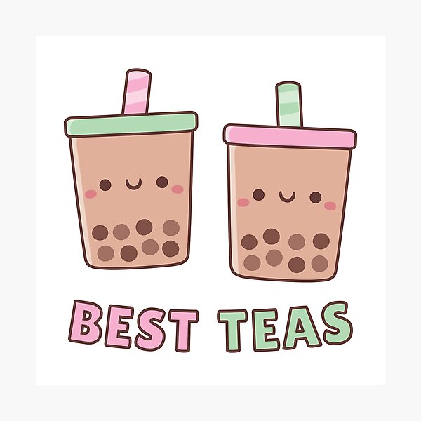 kawaii tea, cute tea, cup of tea, you're tea-riffic, happy tea Art Print by  Sewkidding