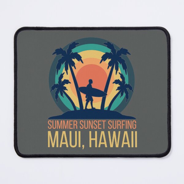 Item preview, Summer Sunset Surfing. Maui, Hawaii. Retro designed and sold by JellyBeenzz.