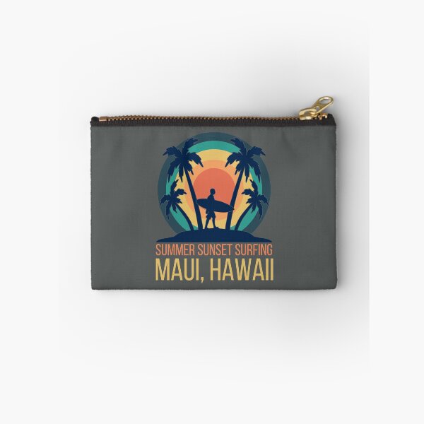 Item preview, Summer Sunset Surfing. Maui, Hawaii. Retro designed and sold by JellyBeenzz.