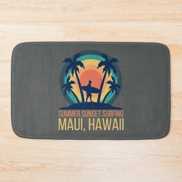 Item preview, Summer Sunset Surfing. Maui, Hawaii. Retro designed and sold by JellyBeenzz.
