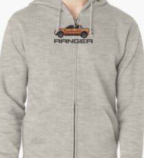Ford Ranger and Logo Zipped Hoodie