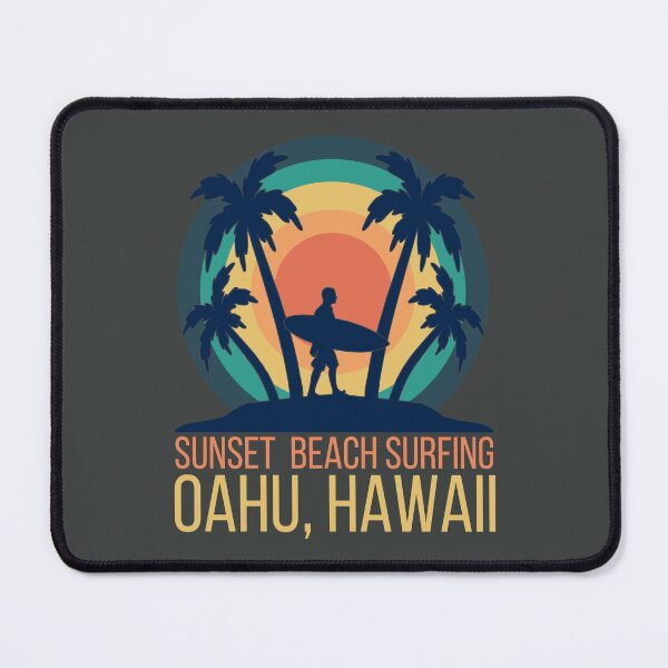 Item preview, Sunset Beach Surfing. Oahu, Hawaii. Retro designed and sold by JellyBeenzz.