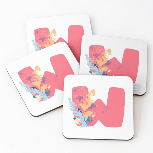 Item preview, Floral Monogram | Pink W designed and sold by MillwoodEngrave.