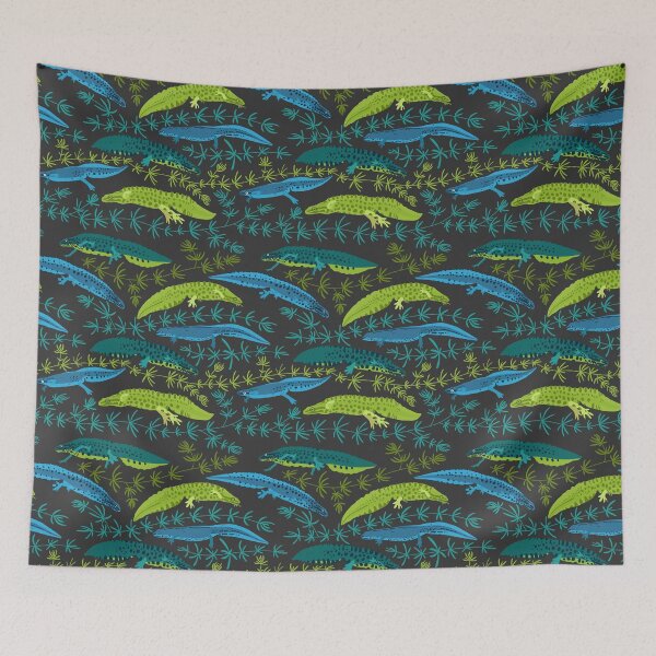 Item preview, newt pattern - dark designed and sold by space-kitten.