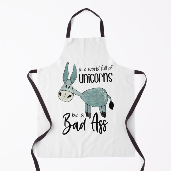 Item preview, In a world full of unicorns be a bad ass - funny quotes,  funny donkey designed and sold by Delandor.