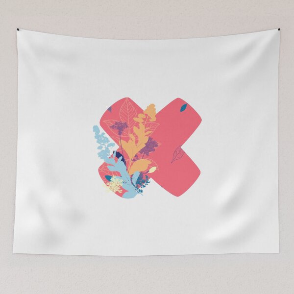 Item preview, Floral Monogram | Pink X designed and sold by MillwoodEngrave.