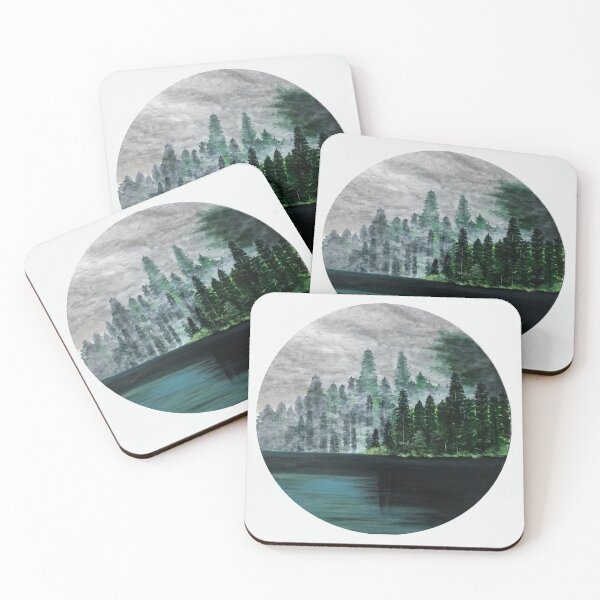 Item preview, Foggy trees Landscape  designed and sold by TaniaCanvasLife.