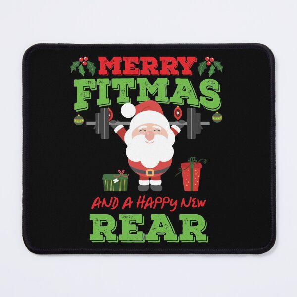 Item preview, Merry Fitmas And A Happy New Rear Funny Holiday Workout graphic designed and sold by theodoros20.